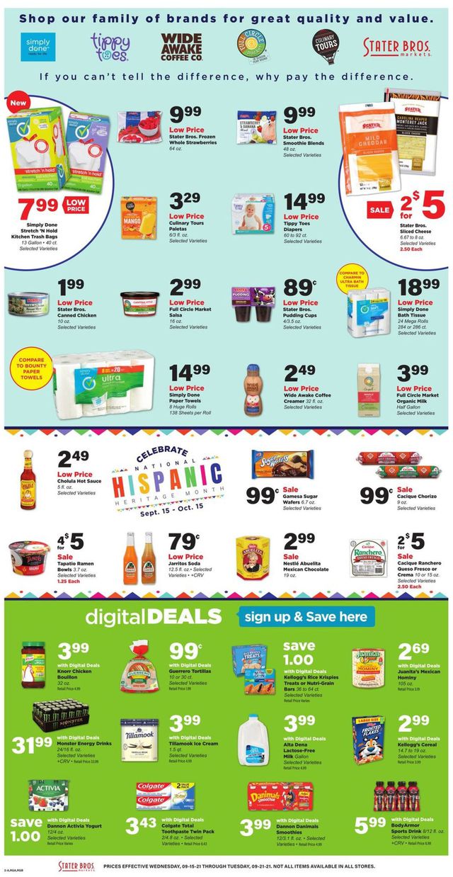 Stater Bros. Ad from 09/15/2021