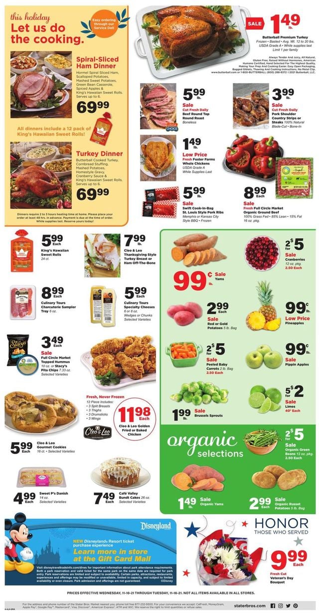 Stater Bros. Ad from 11/10/2021