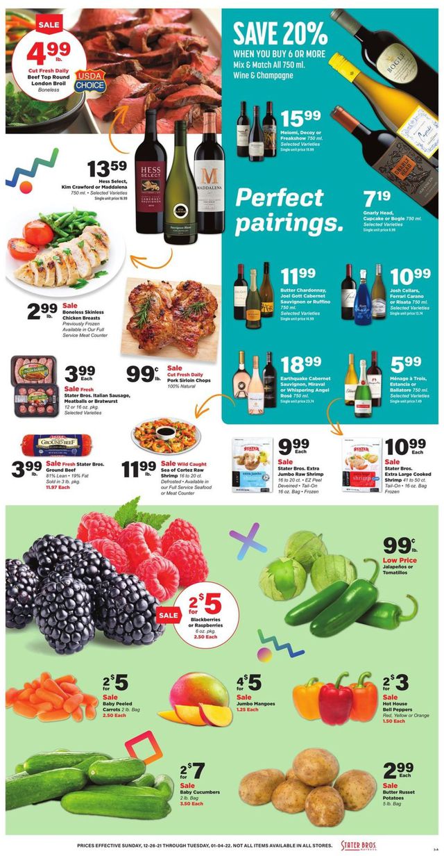 Stater Bros. Ad from 12/26/2021