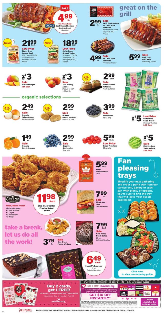 Stater Bros. Ad from 02/02/2022
