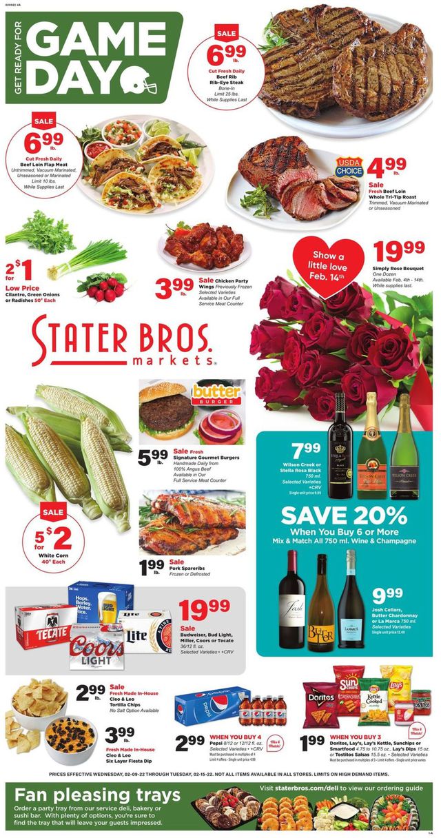 Stater Bros. Ad from 02/09/2022