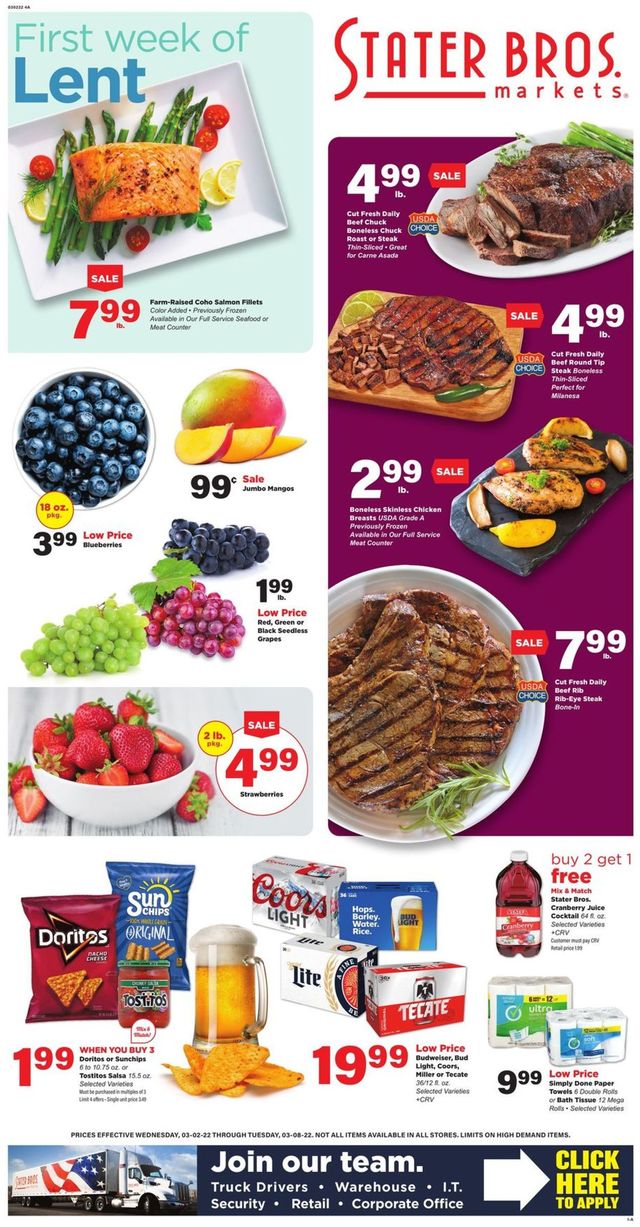 Stater Bros. Ad from 03/02/2022