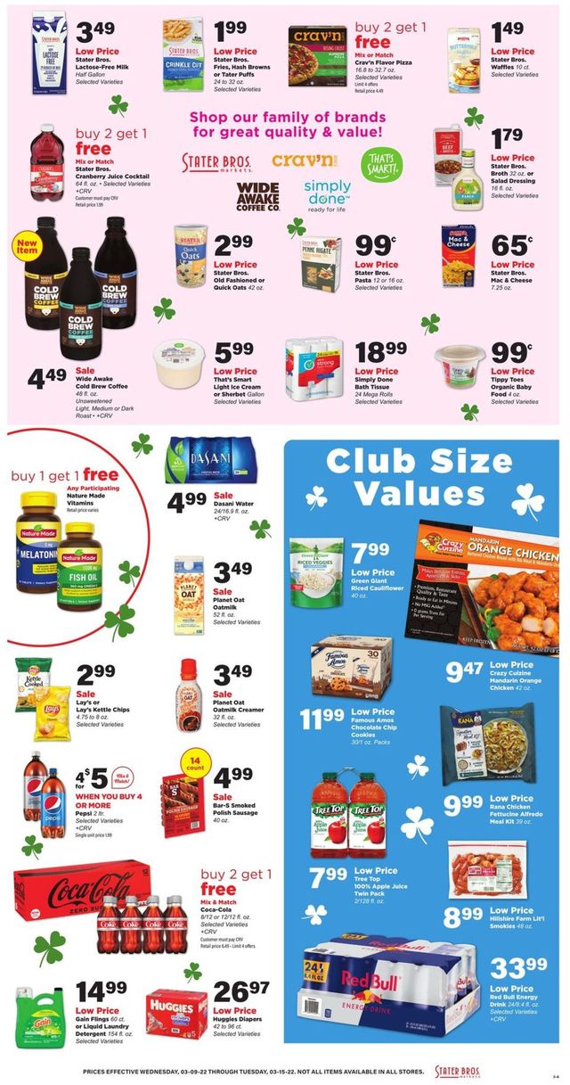 Stater Bros. Ad from 03/09/2022