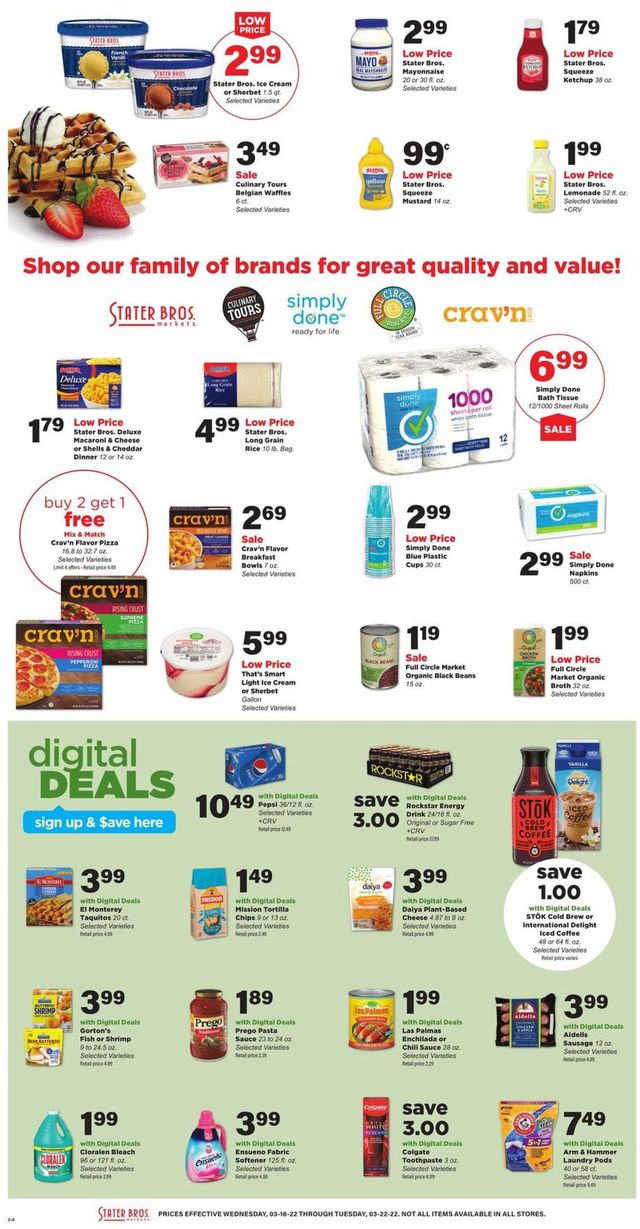 Stater Bros. Ad from 03/16/2022