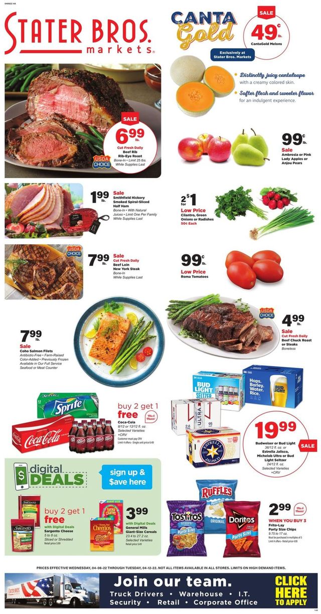 Stater Bros. Ad from 04/06/2022