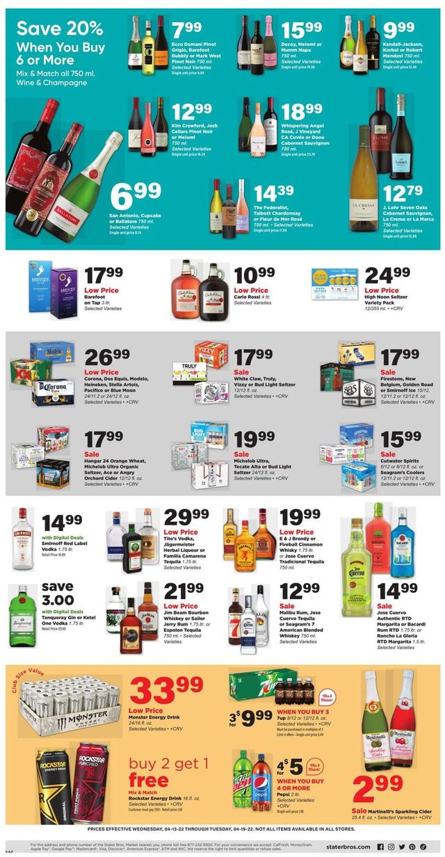 Stater Bros. Ad from 04/13/2022