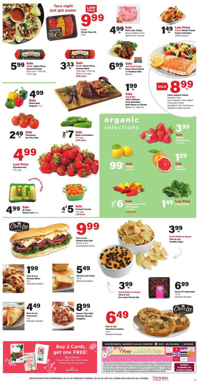 Stater Bros. Ad from 04/27/2022