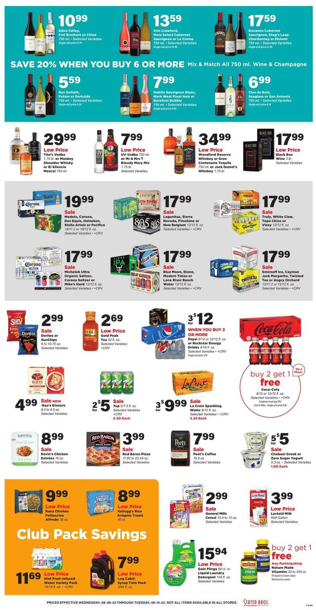 Stater Bros. Ad from 06/08/2022