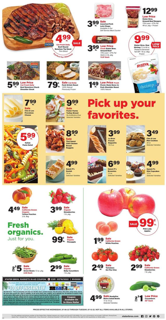 Stater Bros. Ad from 07/06/2022
