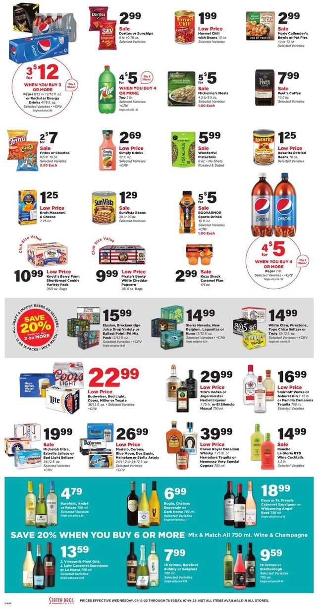 Stater Bros. Ad from 07/13/2022