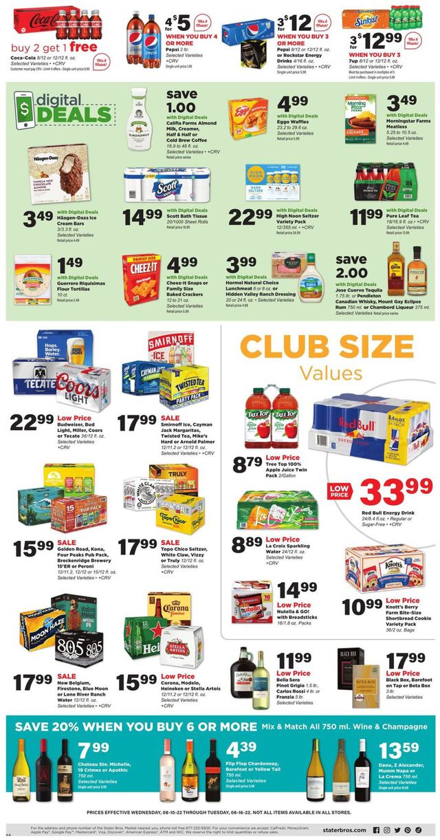 Stater Bros. Ad from 08/10/2022