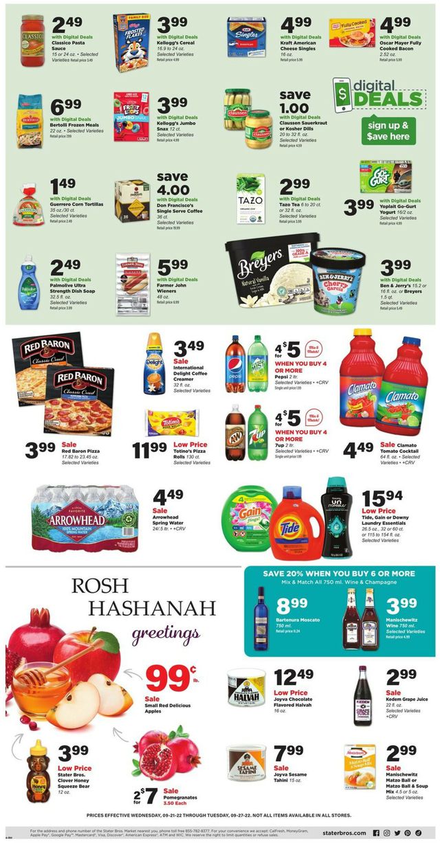 Stater Bros. Ad from 09/21/2022