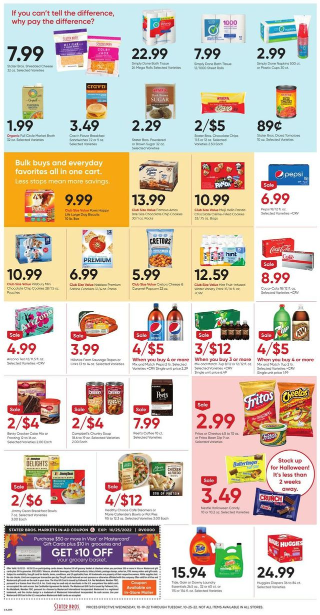 Stater Bros. Ad from 10/19/2022
