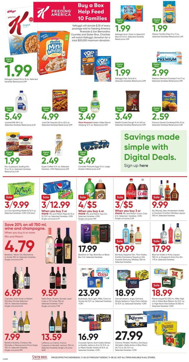Stater Bros. Ad from 11/02/2022