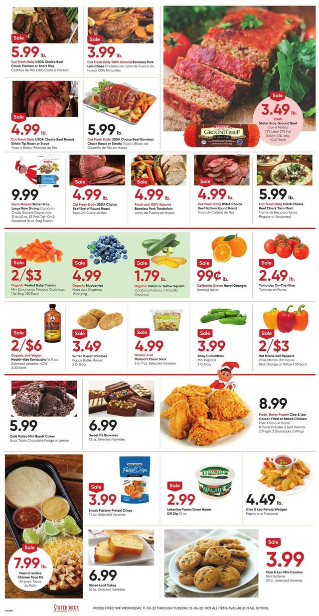 Stater Bros. Ad from 11/30/2022