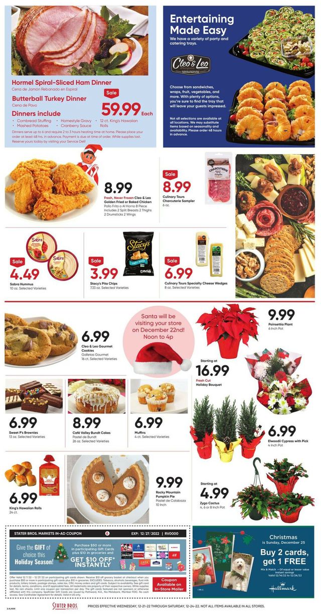 Stater Bros. Ad from 12/21/2022