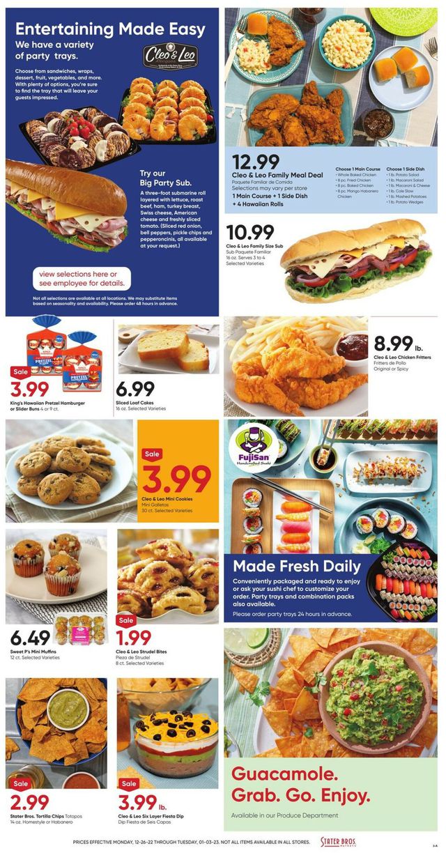Stater Bros. Ad from 12/26/2022