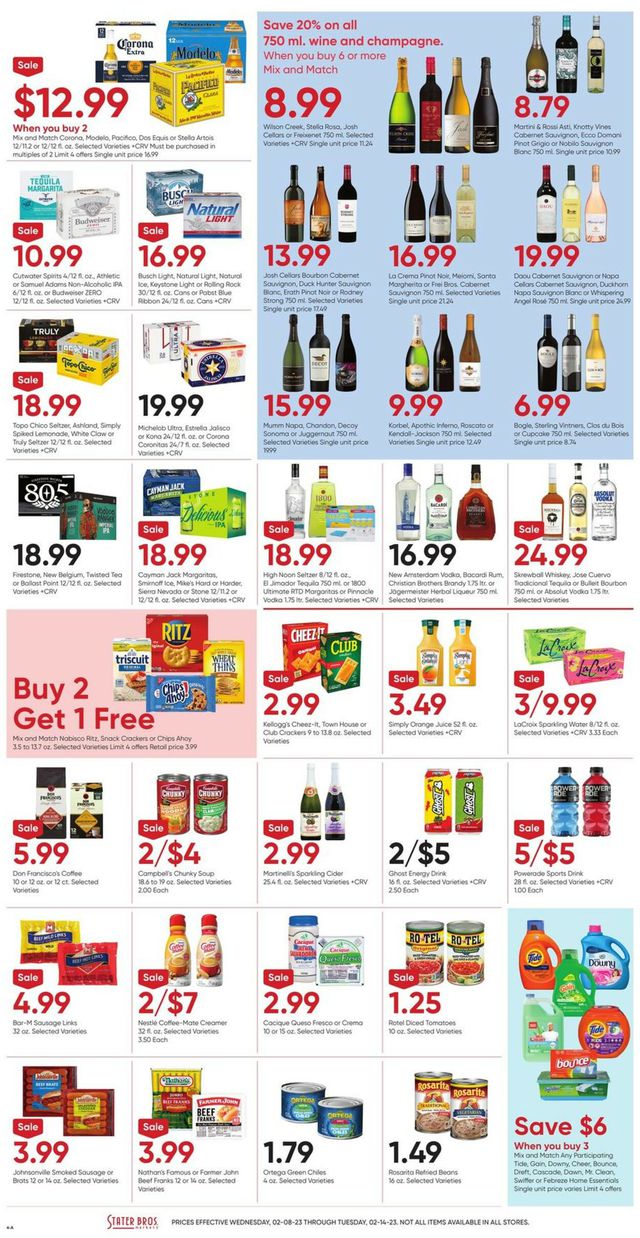 Stater Bros. Ad from 02/08/2023