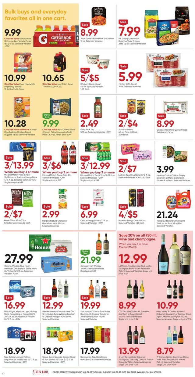 Stater Bros. Ad from 03/01/2023