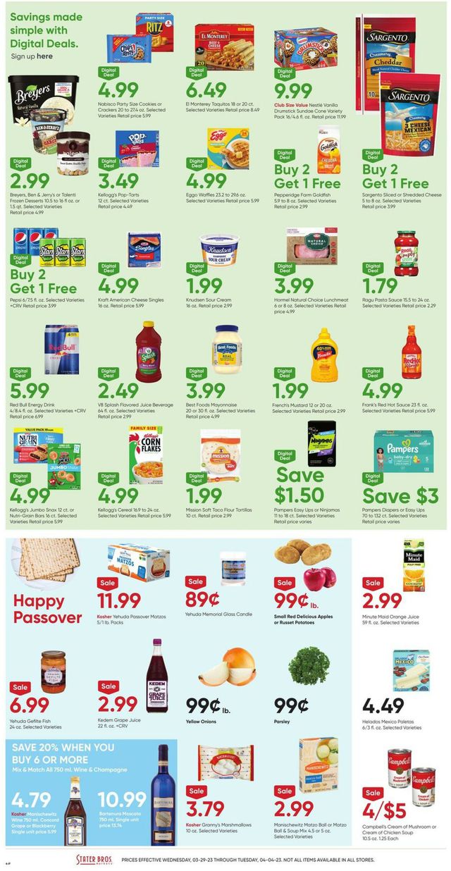 Stater Bros. Ad from 03/29/2023