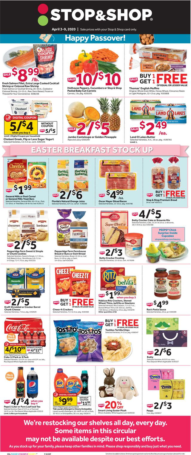 Stop and Shop Ad from 04/03/2020