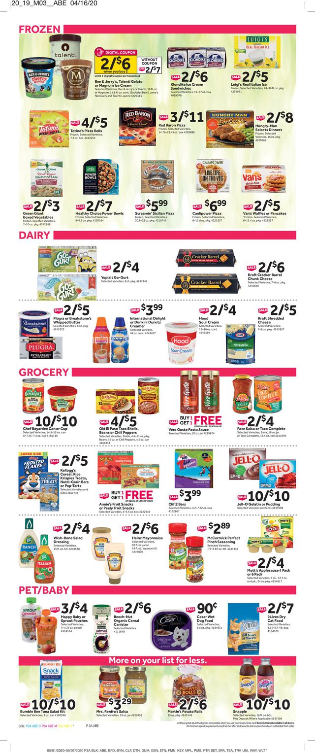 Stop and Shop Ad from 05/01/2020