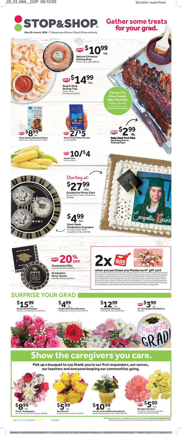 Stop and Shop Ad from 05/29/2020