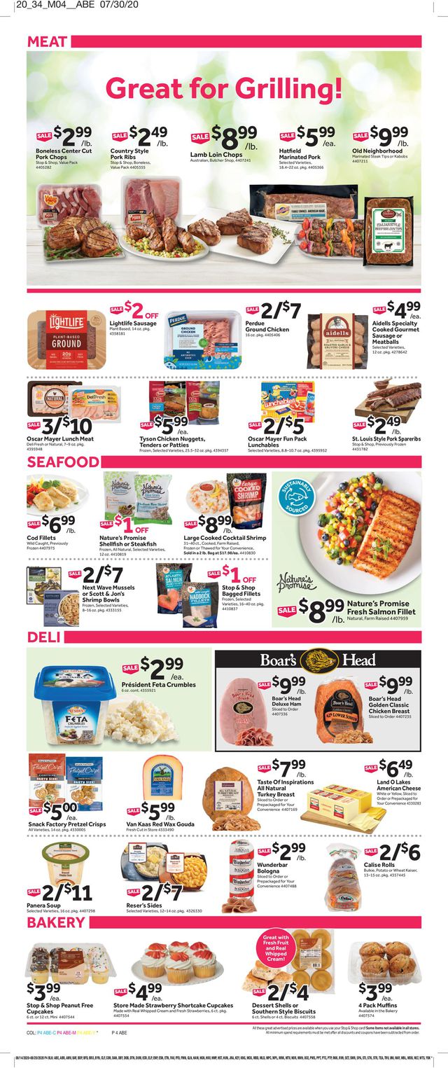 Stop and Shop Ad from 08/14/2020