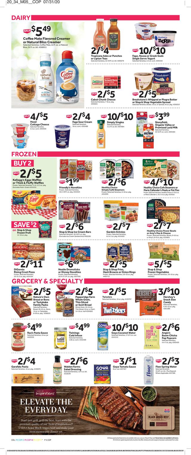 Stop and Shop Ad from 08/14/2020