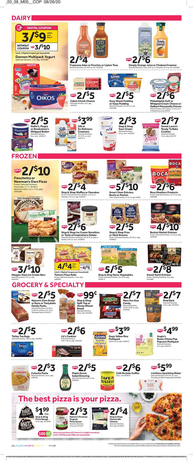 Stop and Shop Ad from 09/11/2020