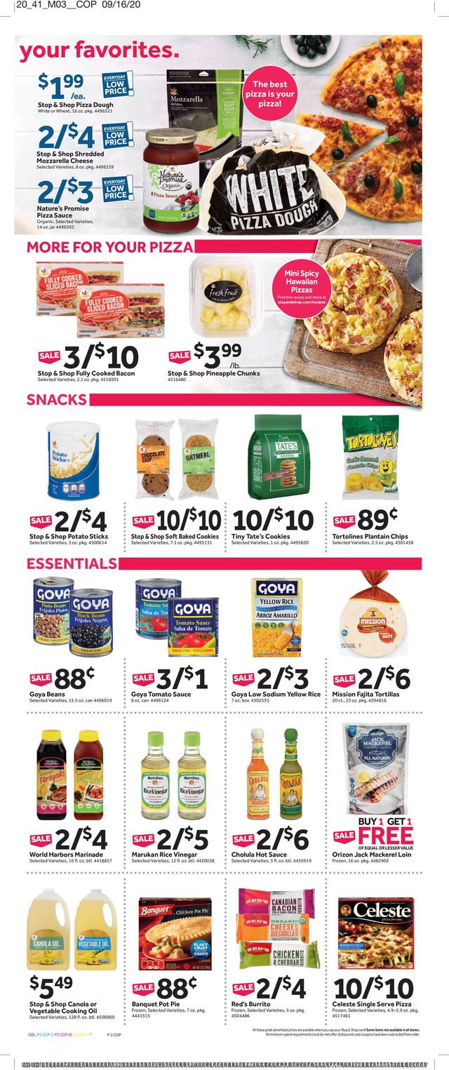Stop and Shop Ad from 10/02/2020