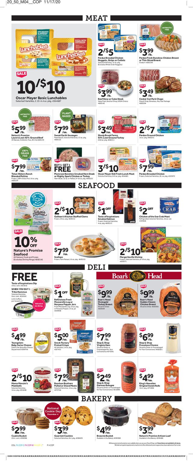 Stop and Shop Ad from 12/04/2020