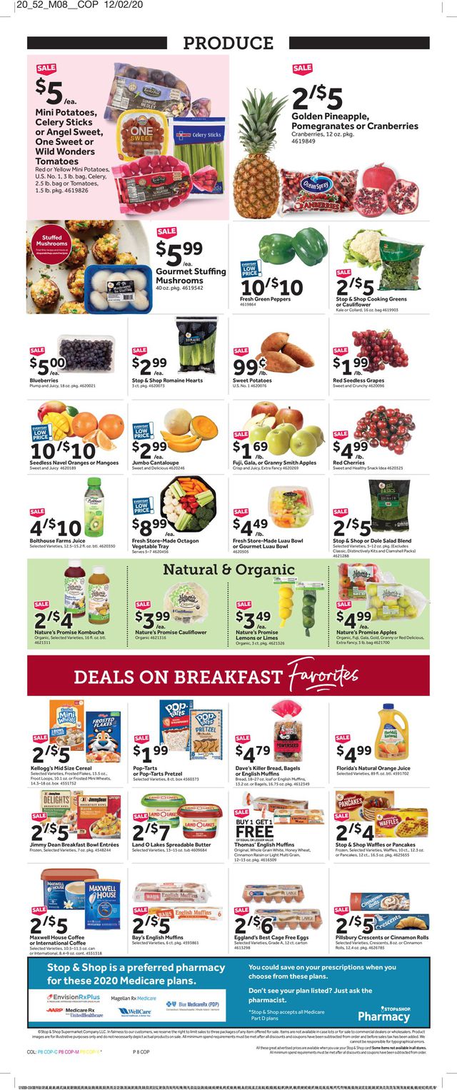 Stop and Shop Ad from 12/18/2020