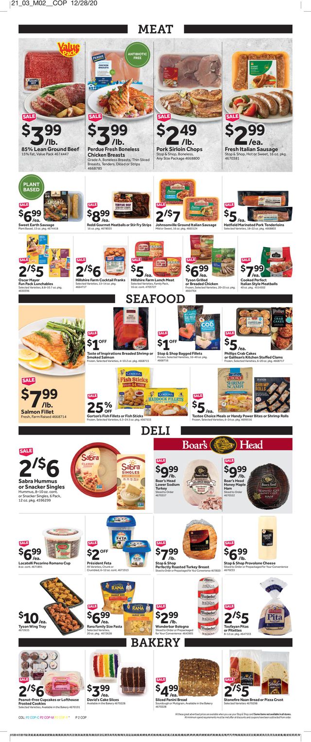 Stop and Shop Ad from 01/15/2021