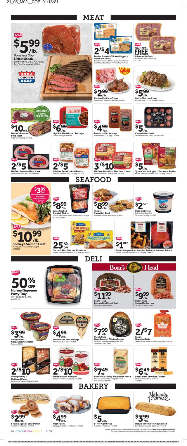 Stop and Shop Ad from 01/29/2021