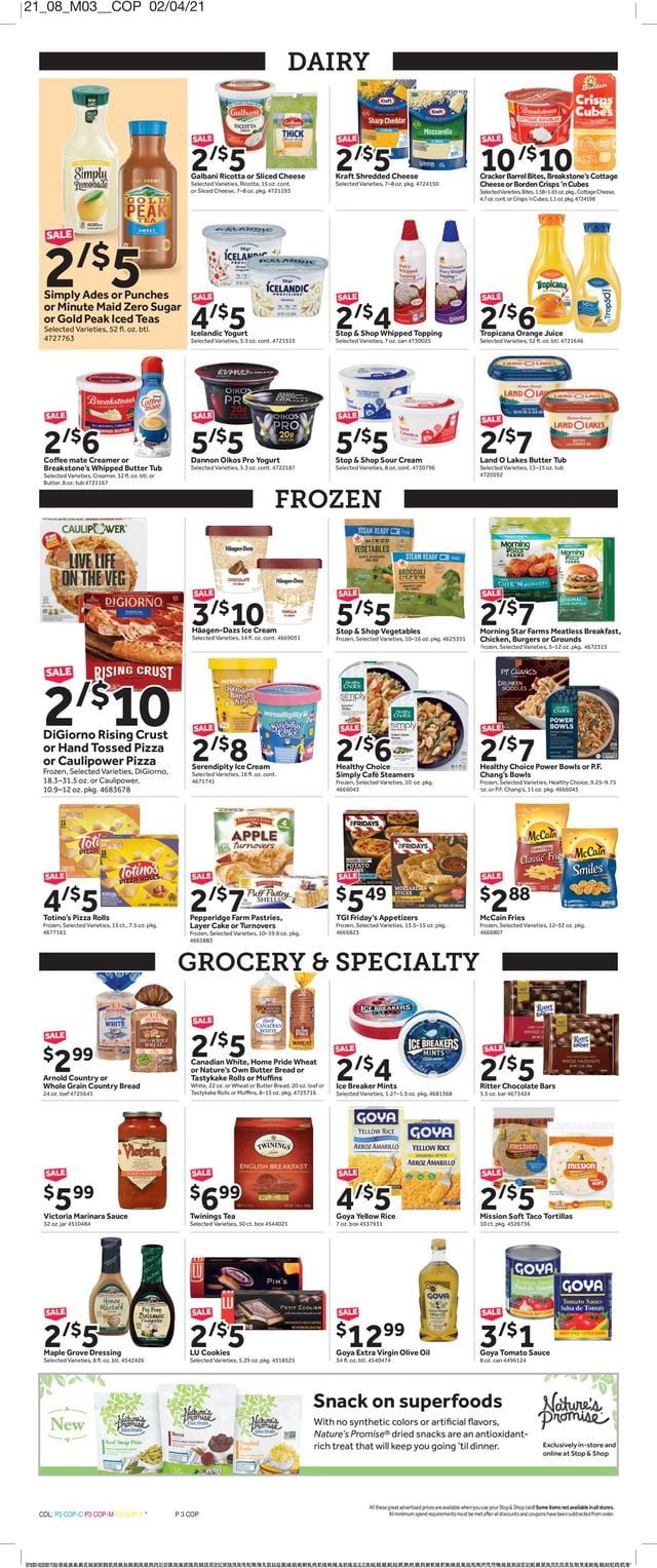 Stop and Shop Ad from 02/19/2021