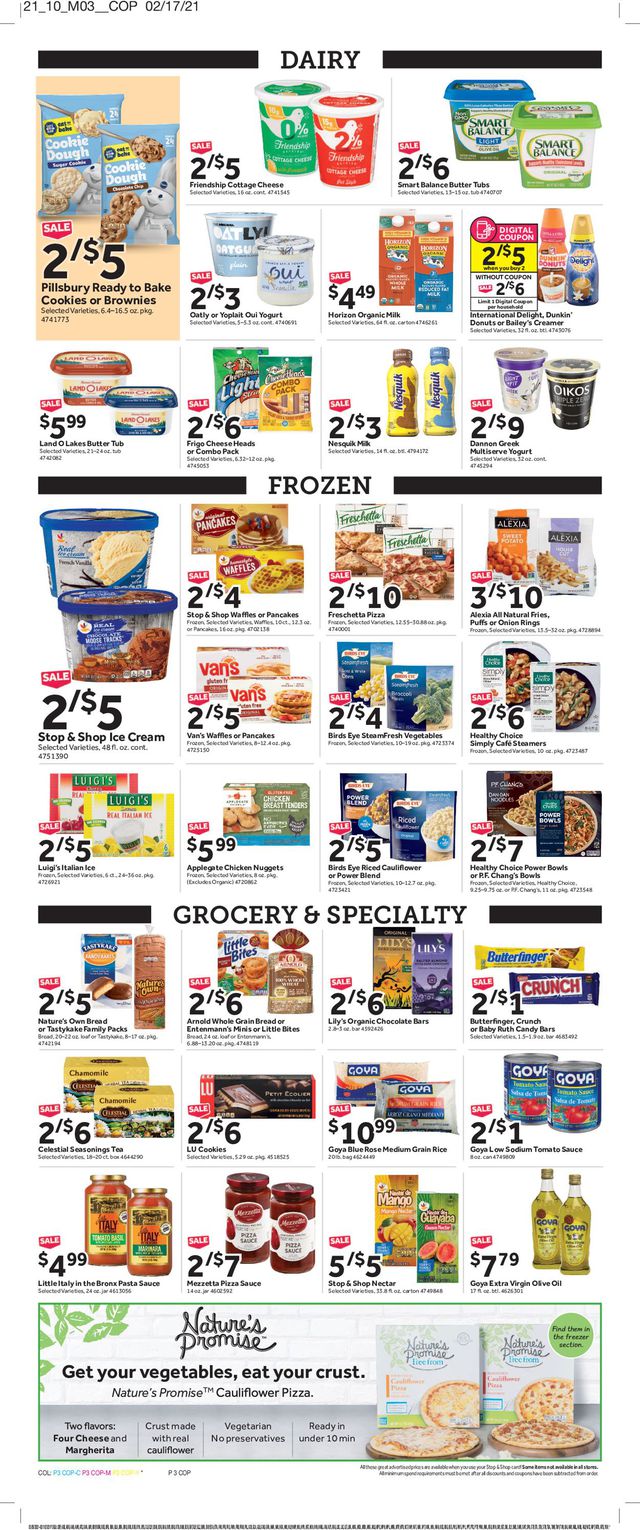 Stop and Shop Ad from 03/05/2021
