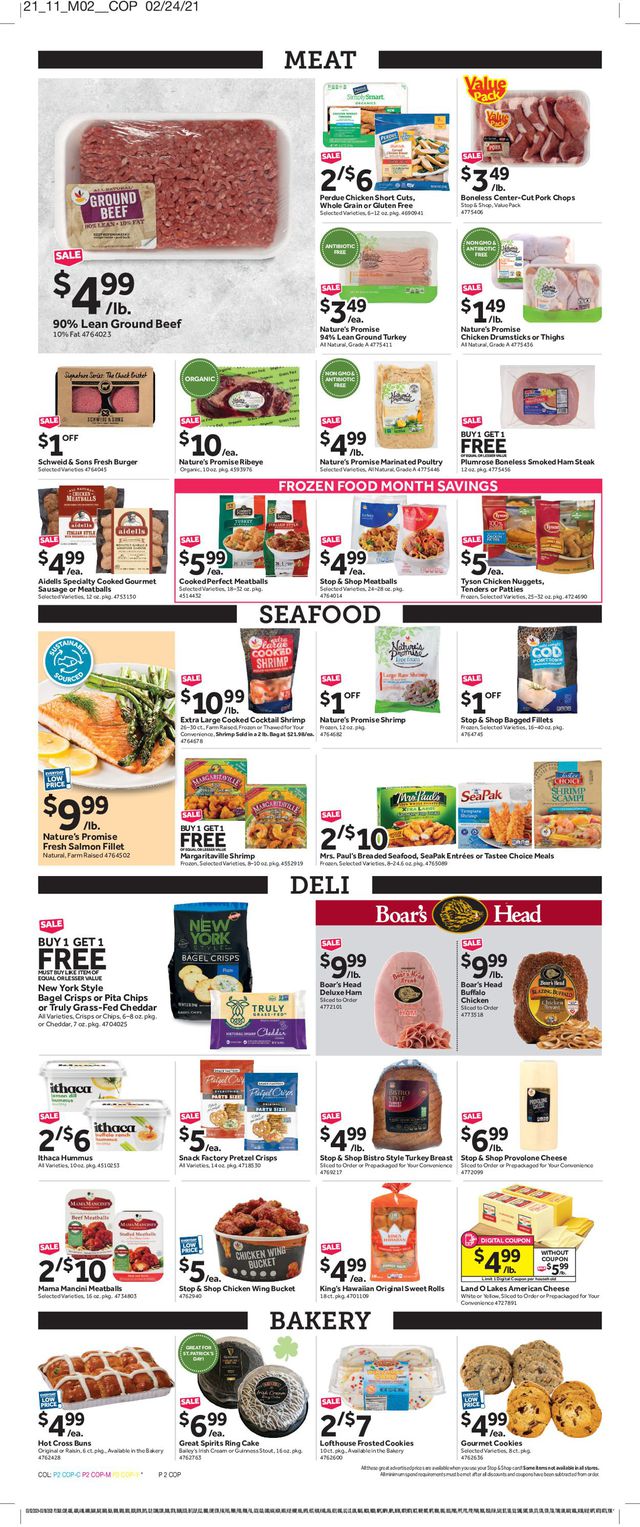 Stop and Shop Ad from 03/12/2021