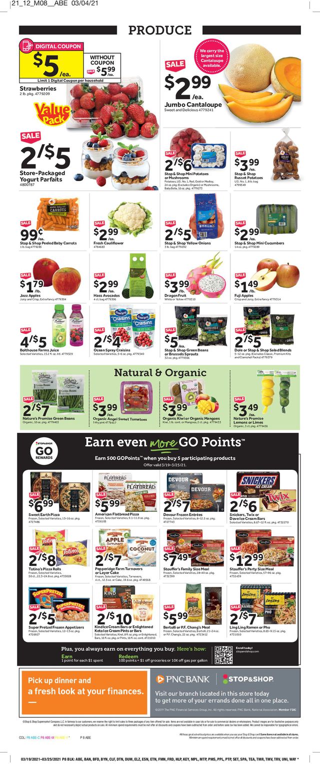 Stop and Shop Ad from 03/19/2021