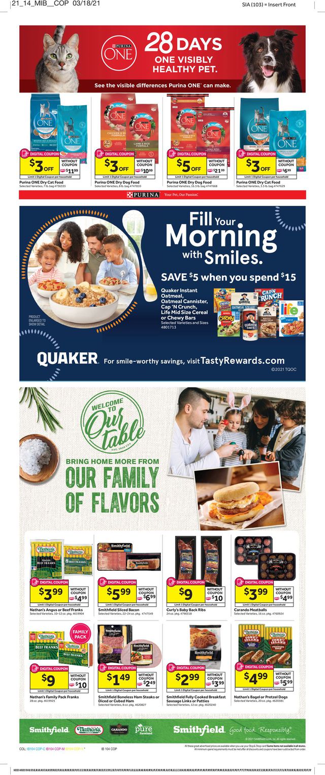 Stop and Shop Ad from 04/02/2021