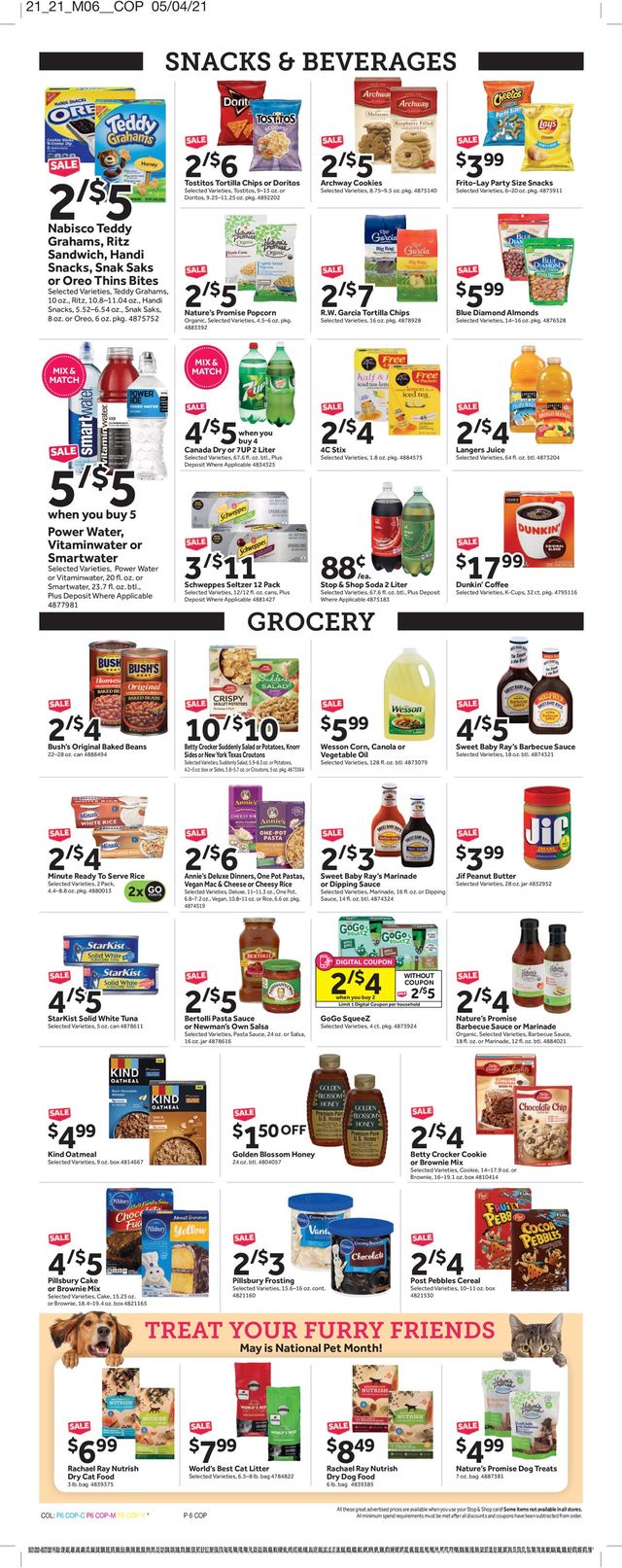 Stop and Shop Ad from 05/21/2021