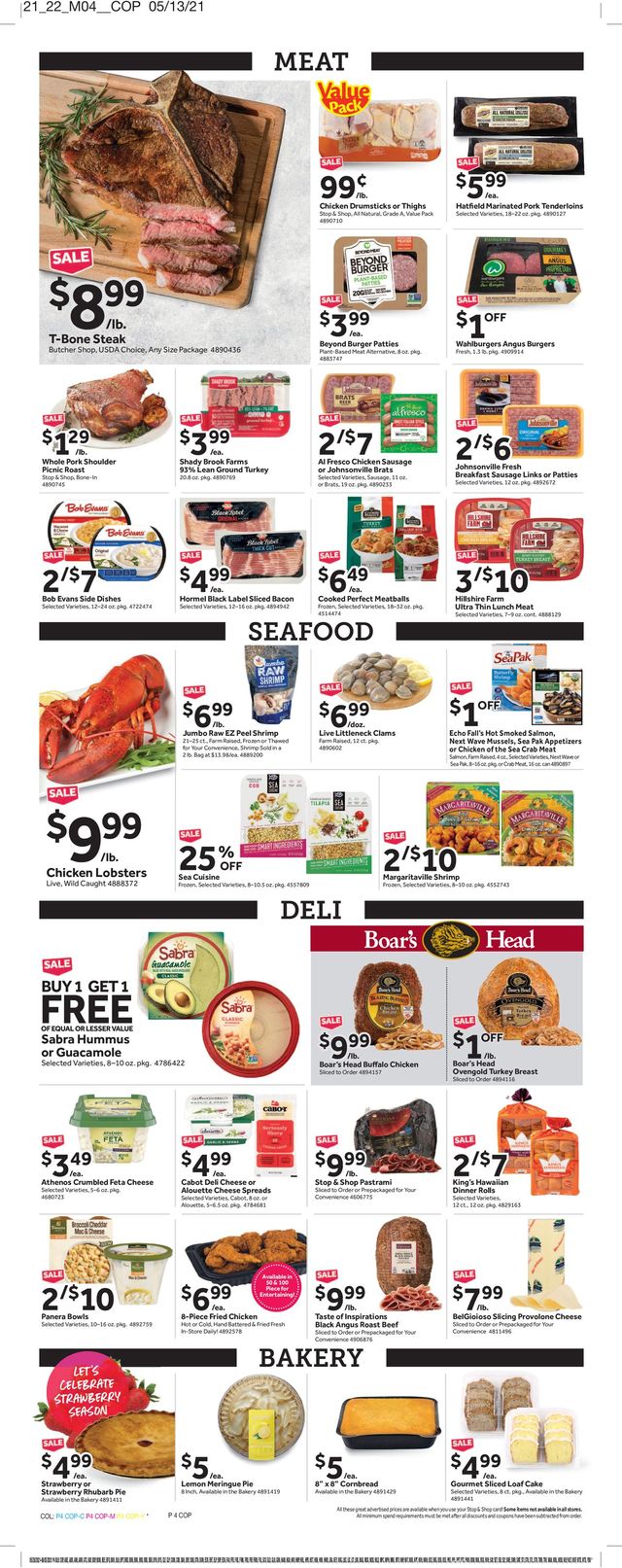 Stop and Shop Ad from 05/28/2021