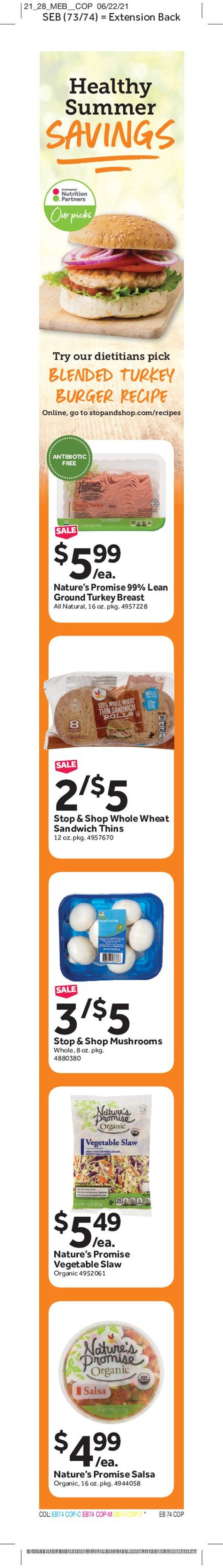 Stop and Shop Ad from 07/09/2021
