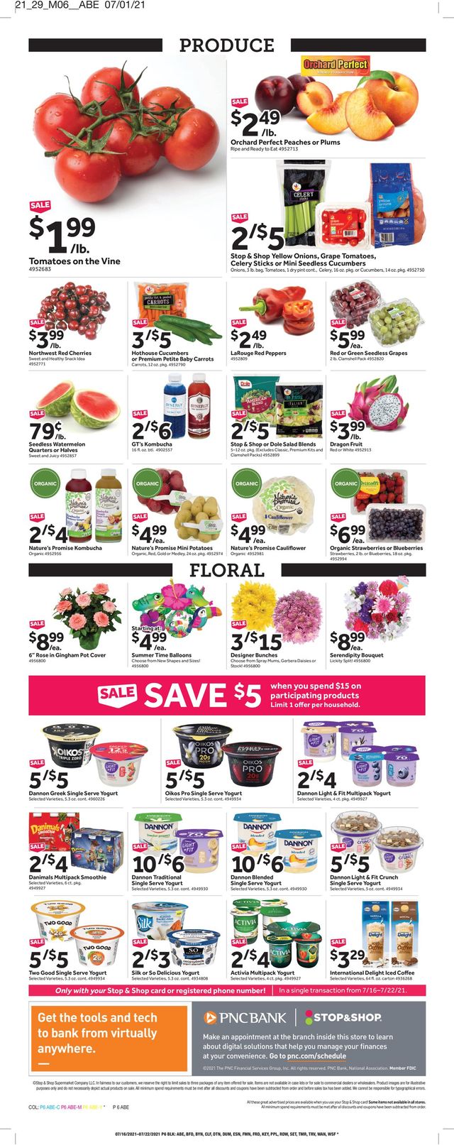 Stop and Shop Ad from 07/16/2021