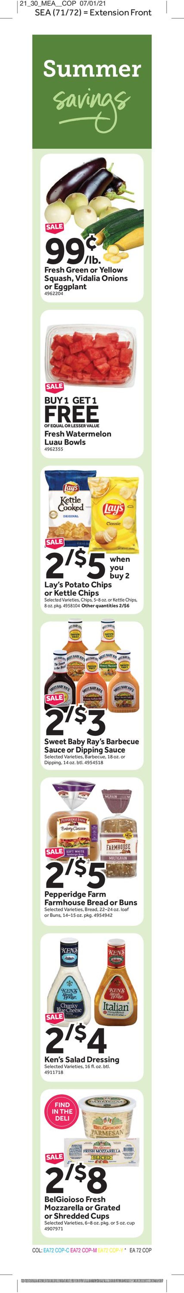 Stop and Shop Ad from 07/23/2021