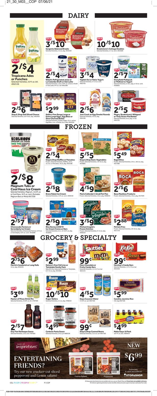 Stop and Shop Ad from 07/23/2021