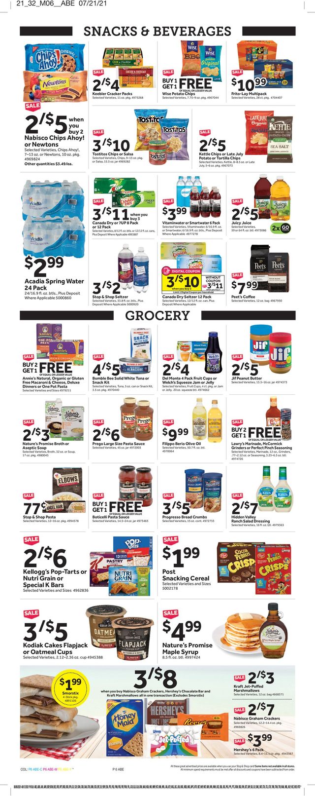 Stop and Shop Ad from 08/06/2021