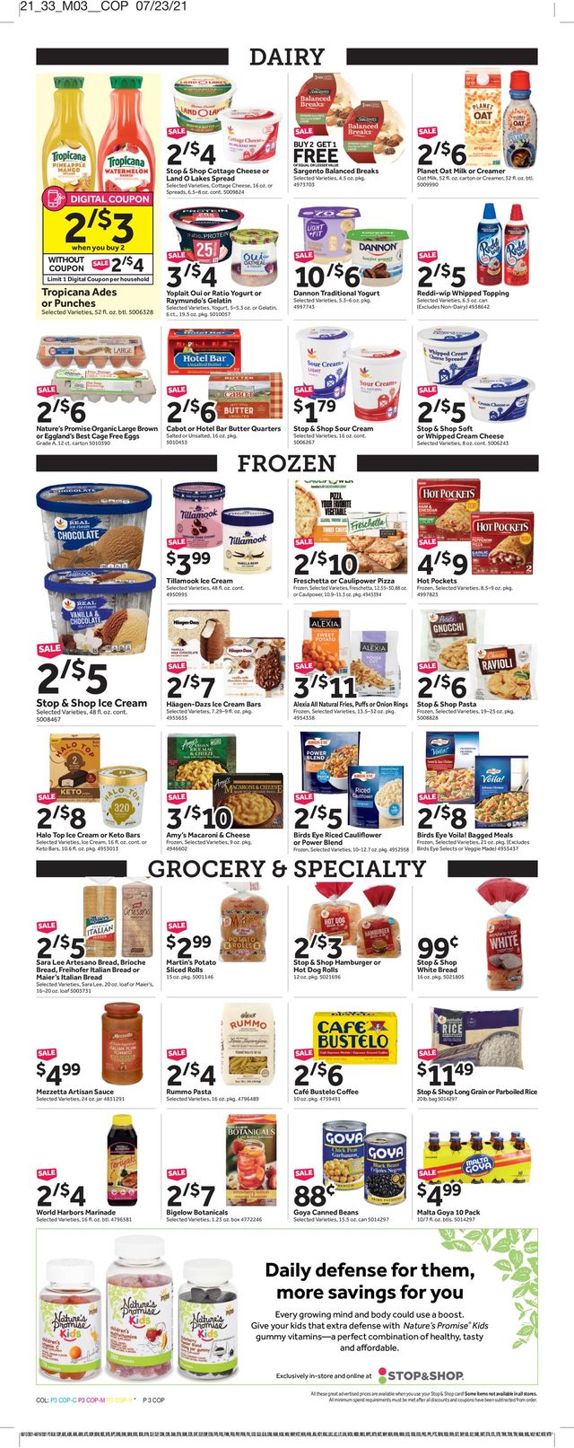 Stop and Shop Ad from 08/13/2021