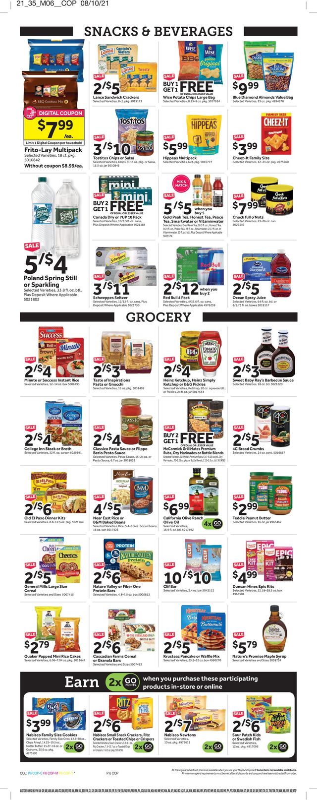 Stop and Shop Ad from 08/27/2021