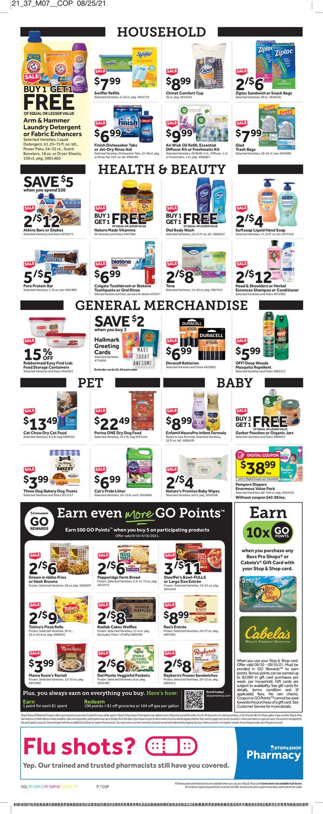 Stop and Shop Ad from 09/10/2021